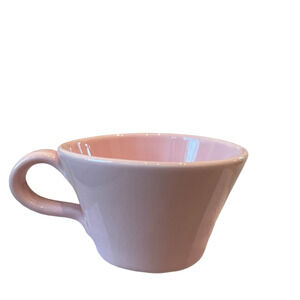 LA CERAMICA Italian Stoneware XL Latte Coffee Mug Soup Bowl w/ Handle PINK NEW!